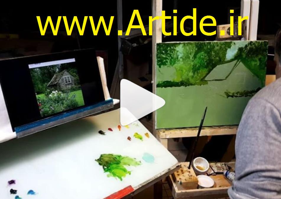 ویدئو آموزش نقاشی رنگ روغن خیس در خیس – بخش اول